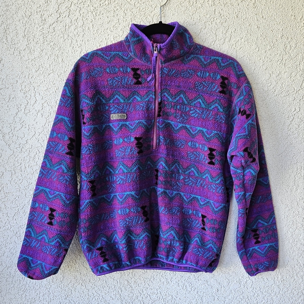 Vintage 90s Columbia Fleece Pullover Quarter Zip